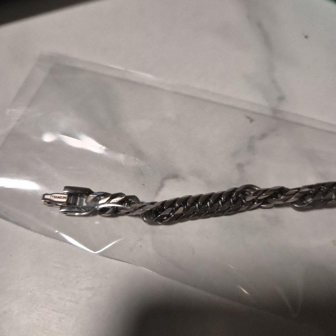 限定価格　喜平　６面ダブル　純チタン　ブレスレット20cm