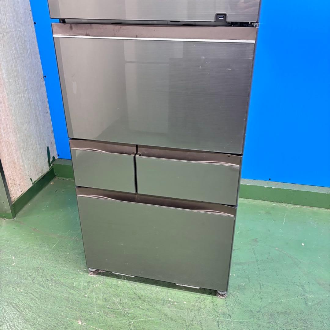 671 極美品　東芝　大型冷蔵庫　500L強　右開き　自動製氷　5ドア　ガラス