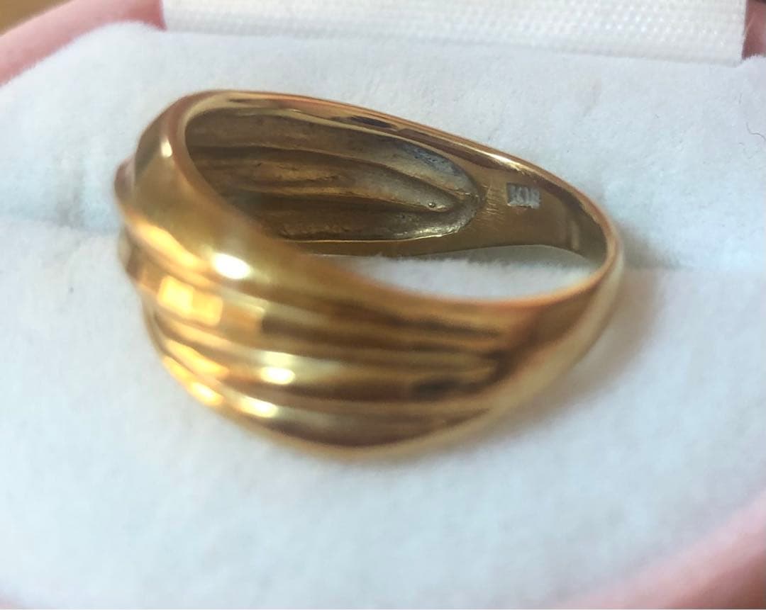 ぴ*読様 K18ゴールドリング　K18指輪　約5.8g 中真堂