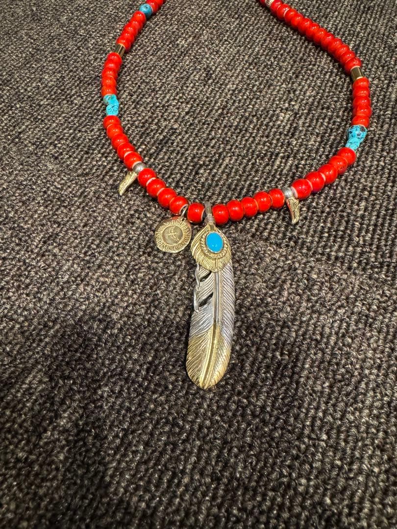 ぜ*ろ様 【1点限り】TADY&KING 特大ハートK18フェザー剣先K18金縄