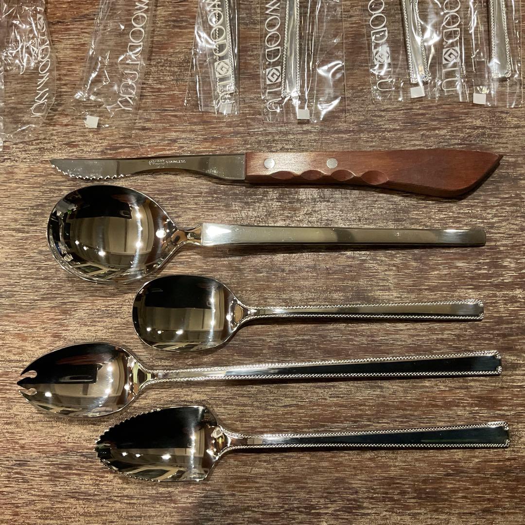 高品質！18ー12 新品 未使用 ラッキーウッド カトラリーセット 18本