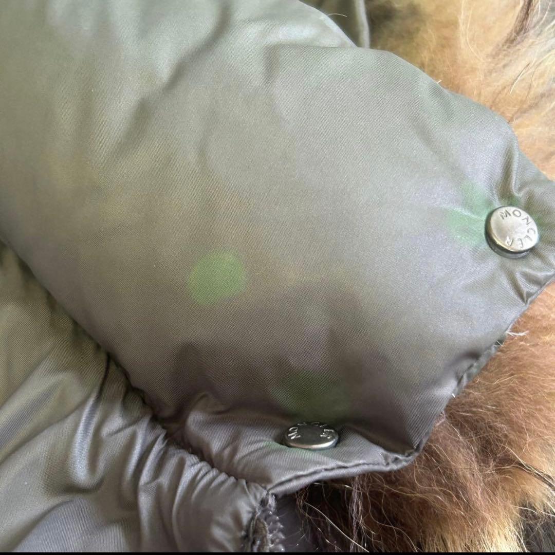 モンクレール メス ダウンジャケット フードファー付 00 グレージュ 希少