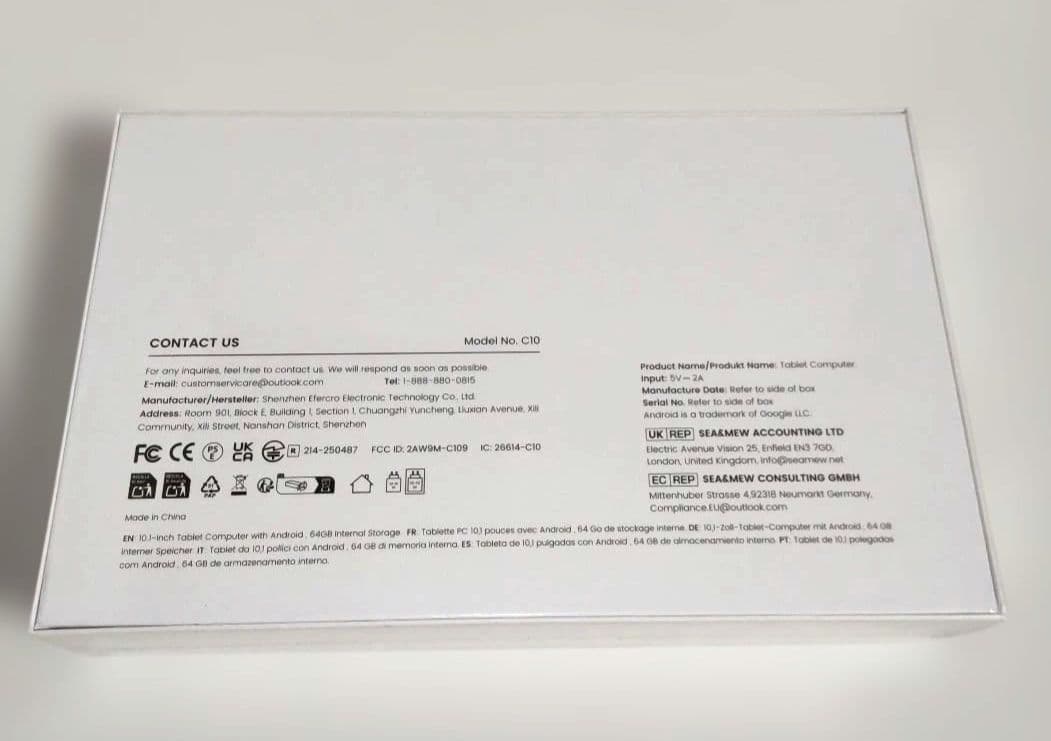 未開封 タブレット 10インチ android 15 20GB 64GB 1TB