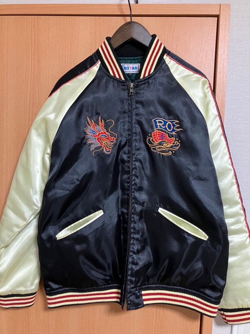 【値下げ】ROTAR スカジャン ブラック/クリーム　サイズS