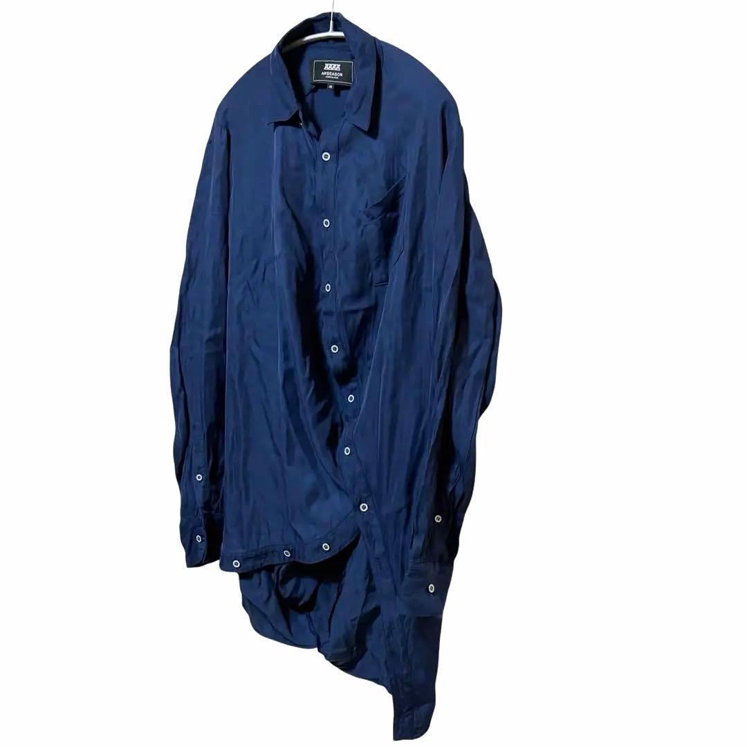 N-732 アンリアレイジ　定番ポールシャツ　48 ネイビー　レーヨン