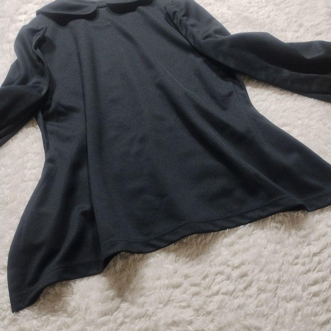 極美品　2022AW　コムデギャルソン　丸襟カットソー　変形　フレア袖　S　黒