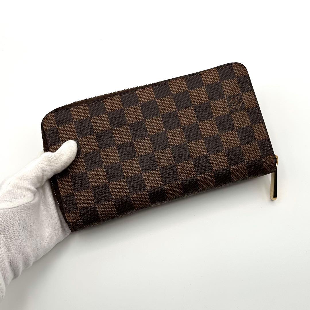 【極美品】ルイヴィトン ダミエ エベヌ ジッピーオーガナイザー 長財布 茶