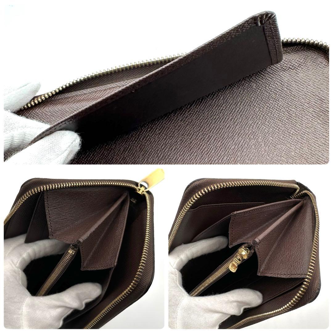 【極美品】ルイヴィトン ダミエ エベヌ ジッピーオーガナイザー 長財布 茶