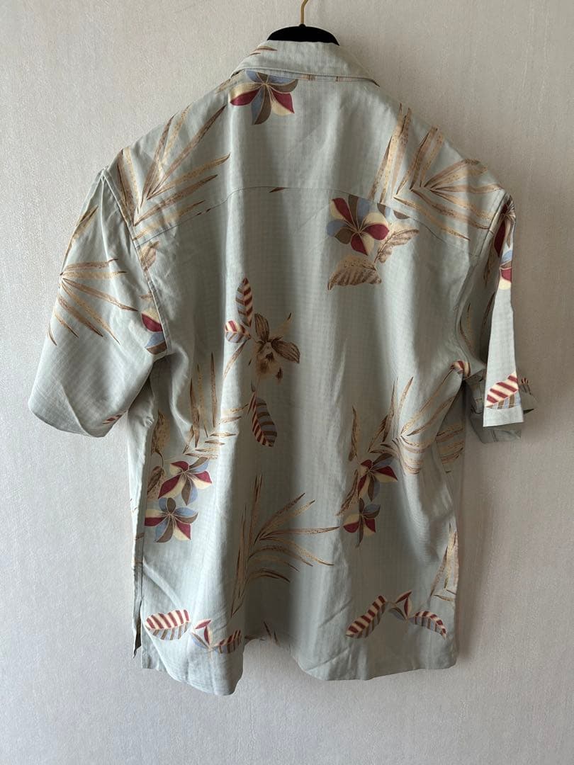 の*ん様 Tori Richard アロハシャツM〜Lサイズモスグリーン美品シル