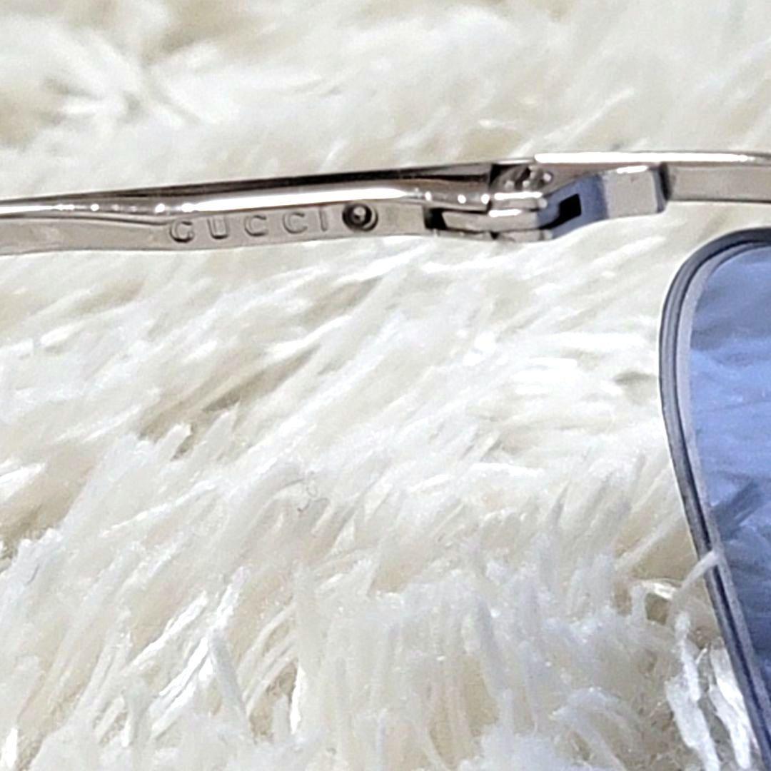 美品 GUCCI サングラス 135 GG2674/S サイドロゴ ブルー