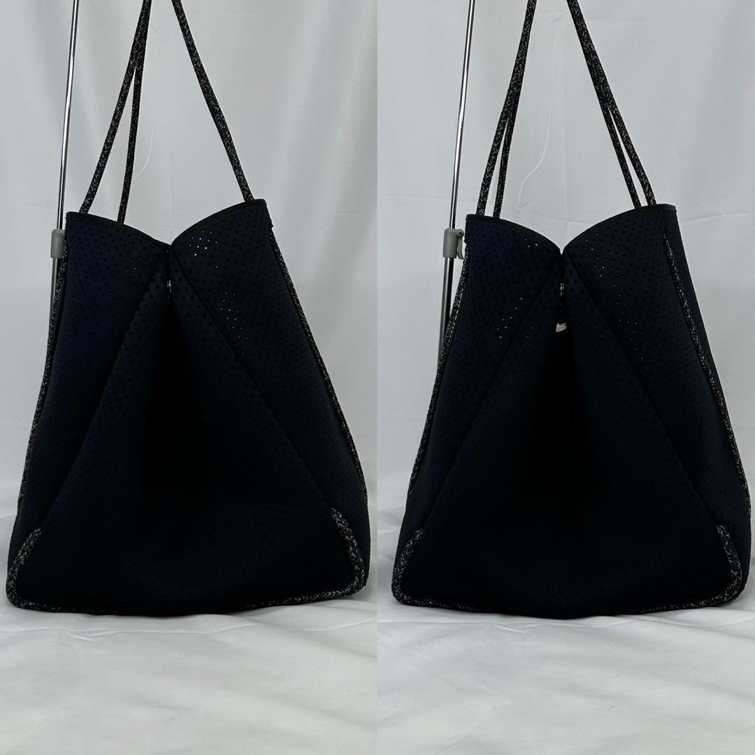 【極美品】ステイトオブエスケープ トートバッグ ポーチ付き 黒 A4可 大容量