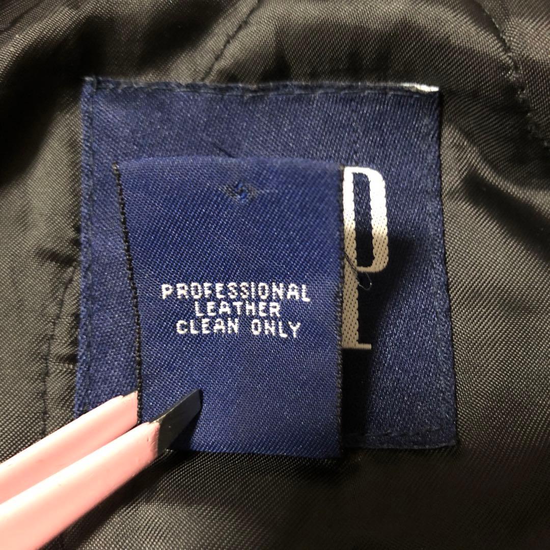 【美品】OLD GAP レザー ジャケット カーコート 黒 S シングル 90s