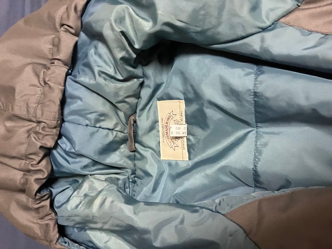 armani jeans 90s フーデットブルゾン　中綿