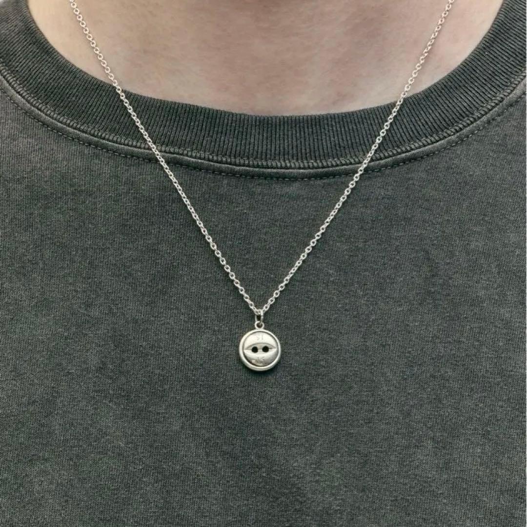 アクセサリー NEIGHBORHOOD SILVER BUTTON NECKLACE