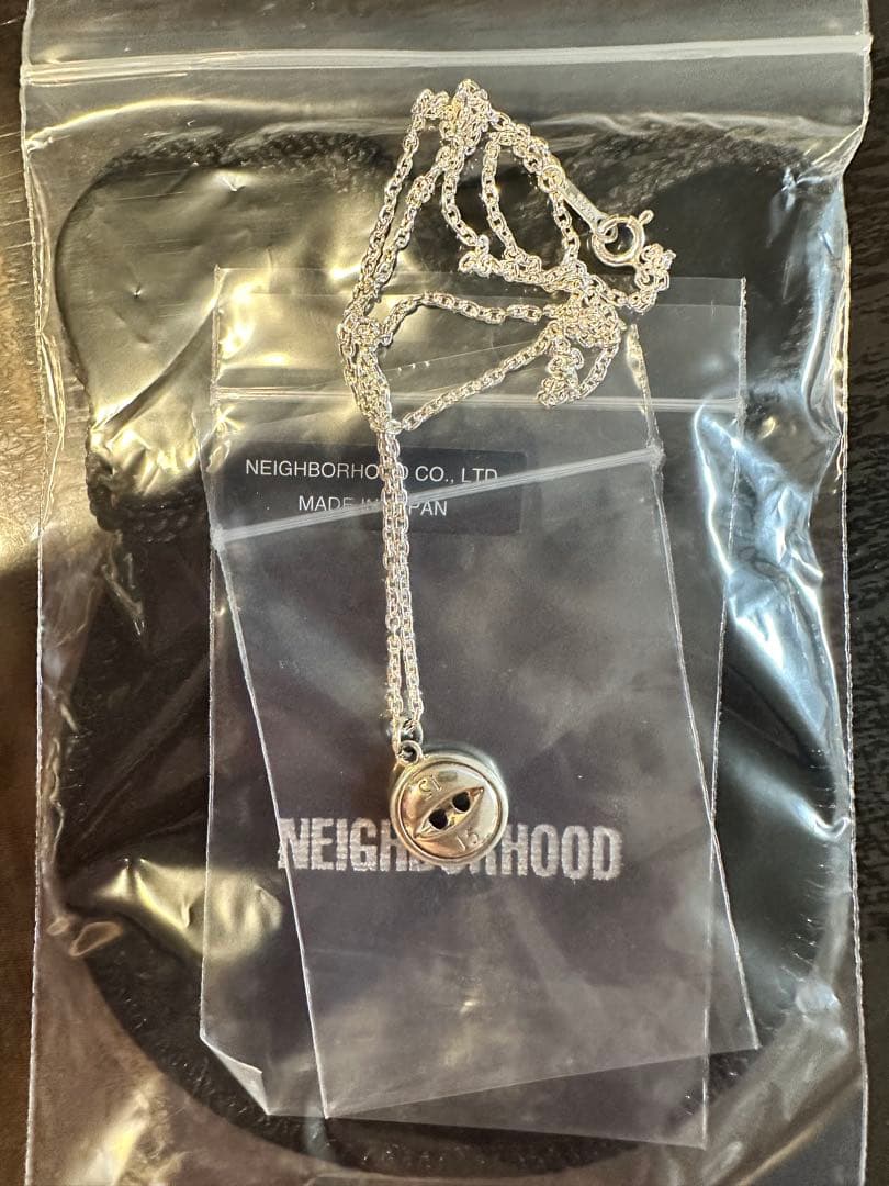 アクセサリー NEIGHBORHOOD SILVER BUTTON NECKLACE