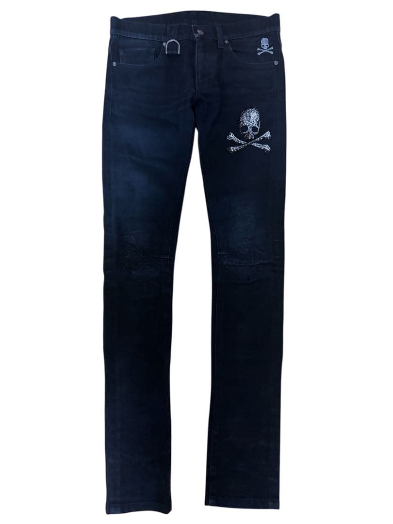 ROEN ロエン 00s archiveスカルライトストーン デニムパンツy2k