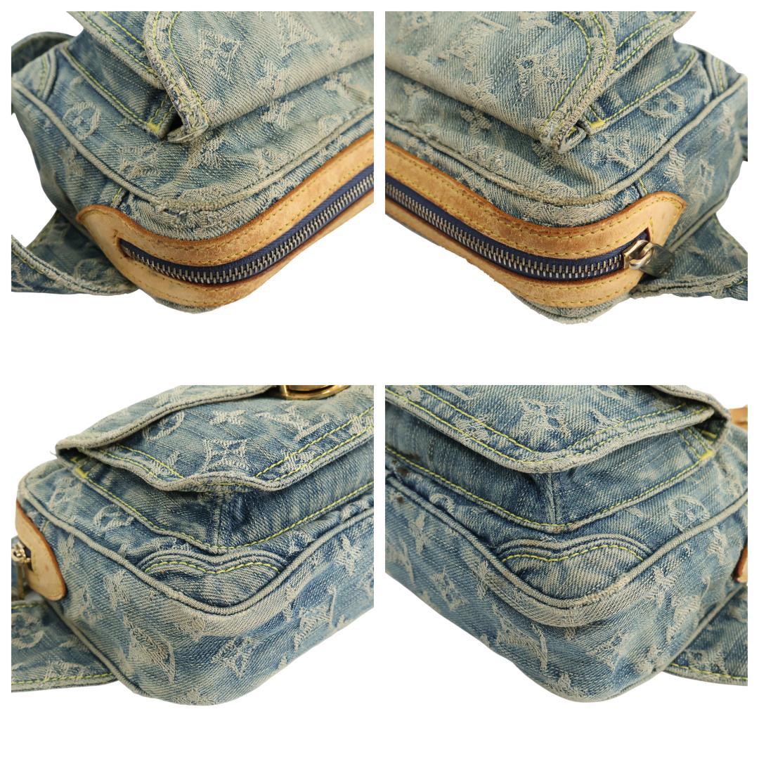 美品 ルイヴィトン デニム モノグラム バムバッグ M95347 ボディバッグ