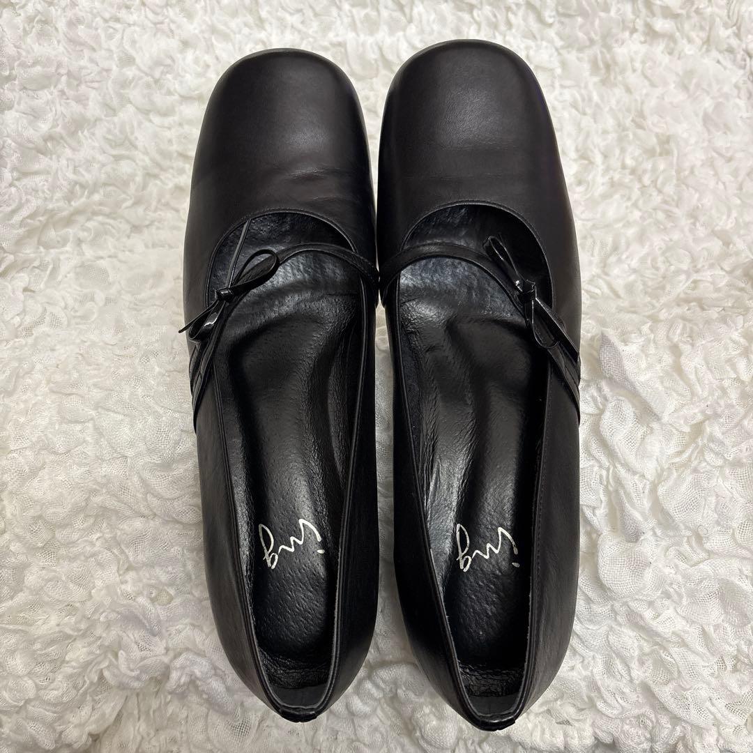 【美品】ing イング パンプス ブラック 24.0