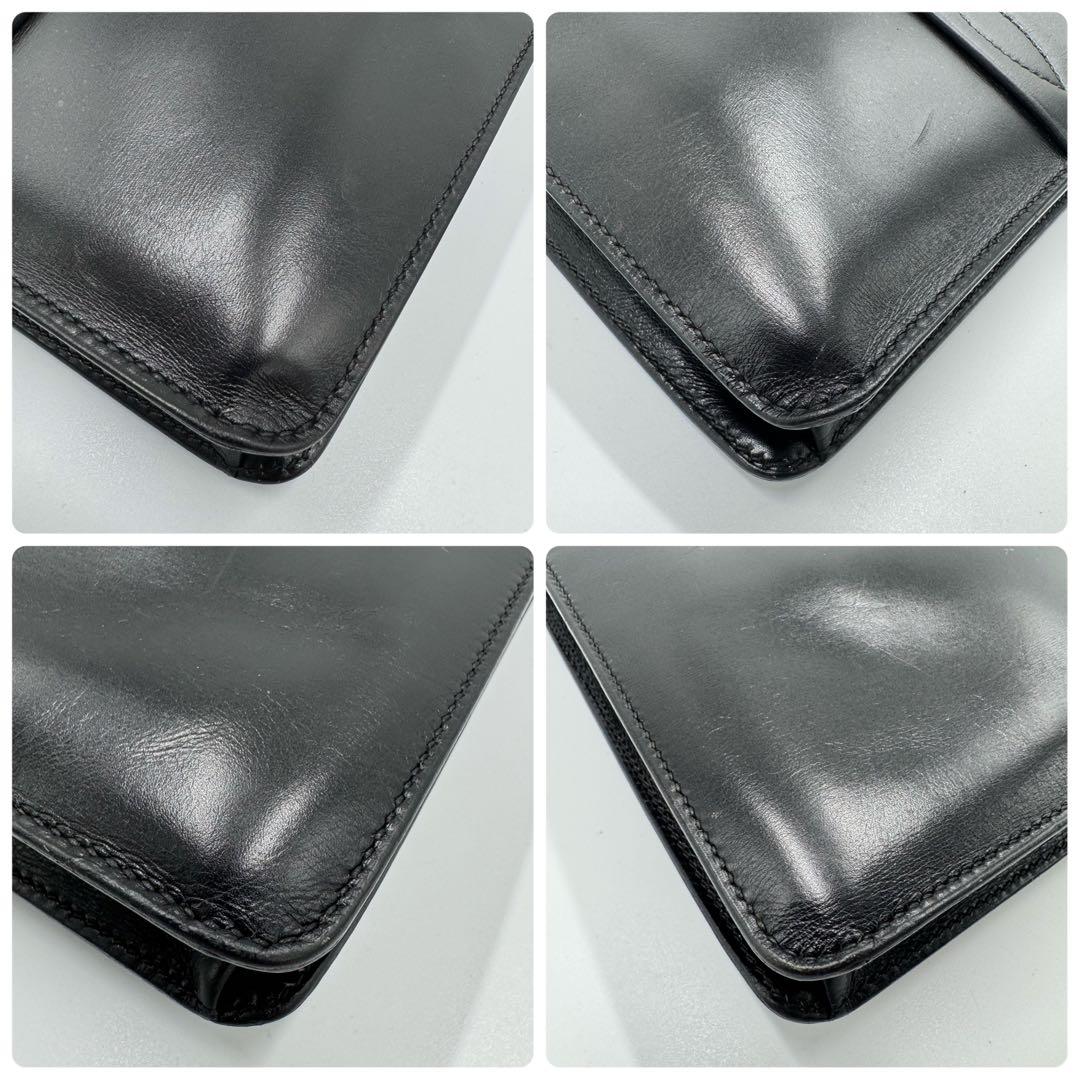 HERMES エルメス レザー ウエストバッグ ボディバッグ ブラック O刻印