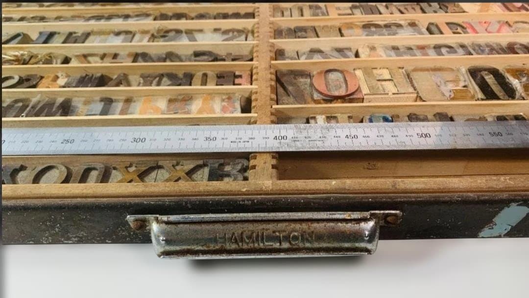 19–20世紀初頭 米国木製【活字ブロック 】HAMILTON 3点組