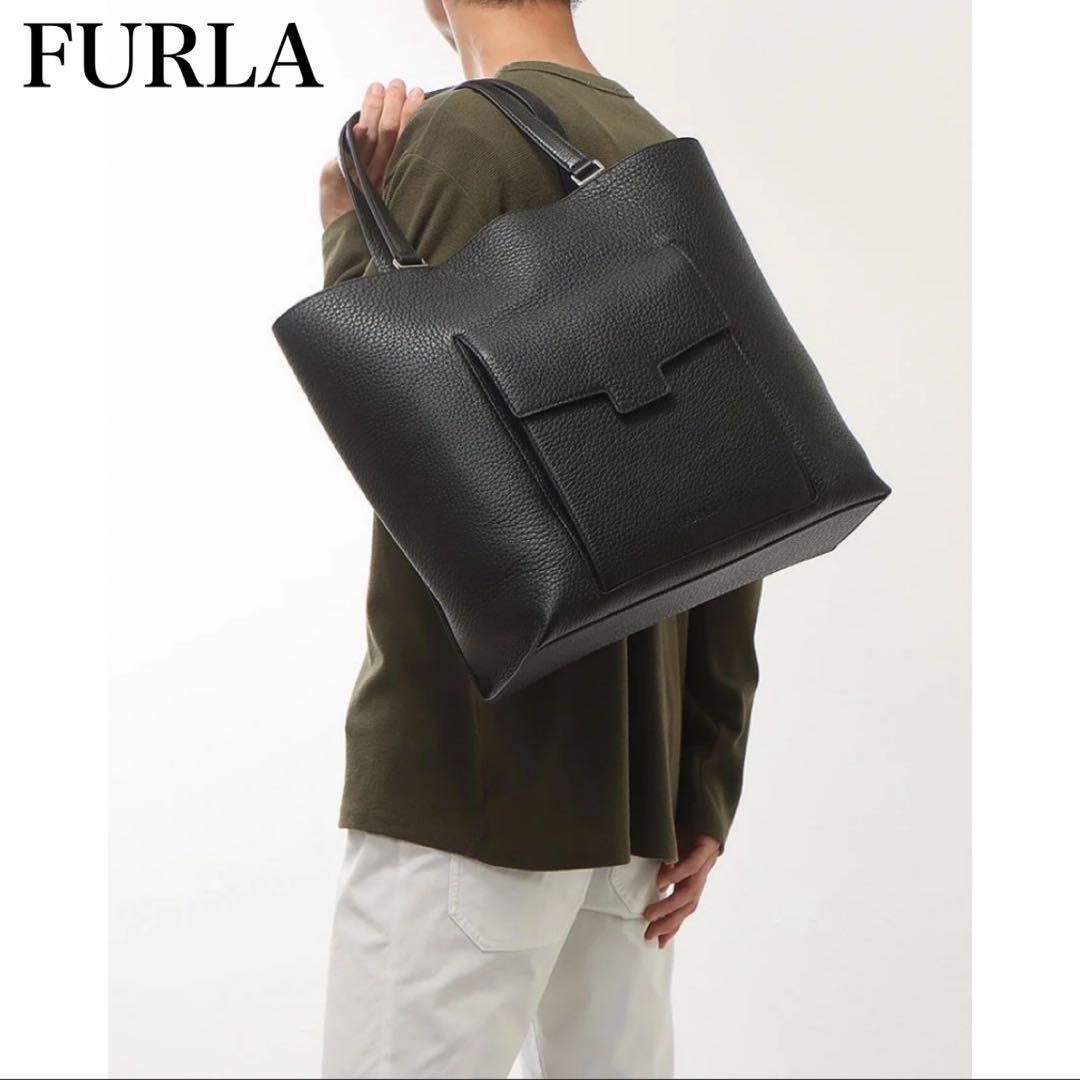 フルラ FURLA MAN ENEA トートバッグ A4可 大容量 通勤通学 黒