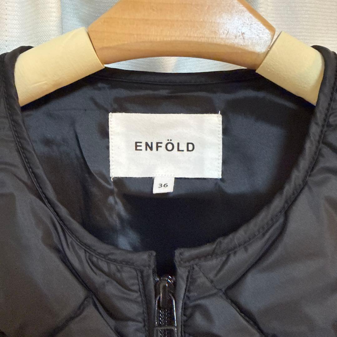 ENFOLD エンフォルド　SATIN QUILTED JACKET 36