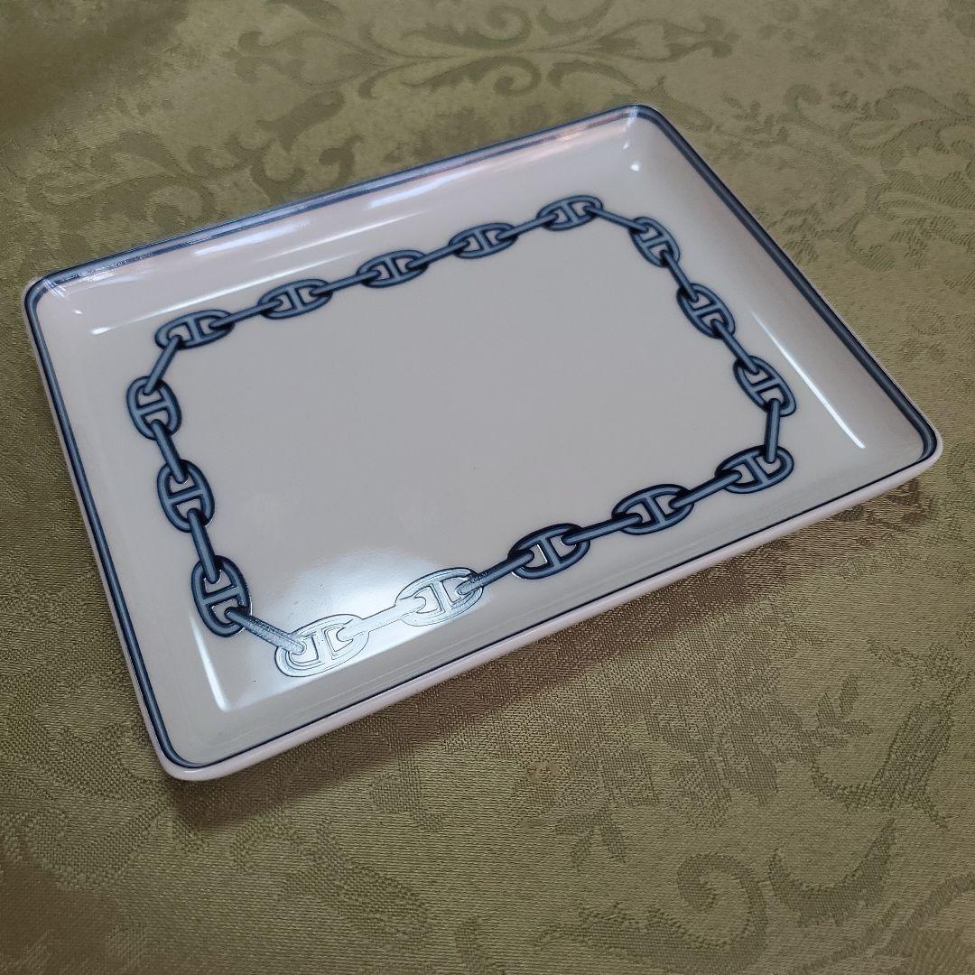 HERMES エルメス シェーヌダンクル 角皿プレート