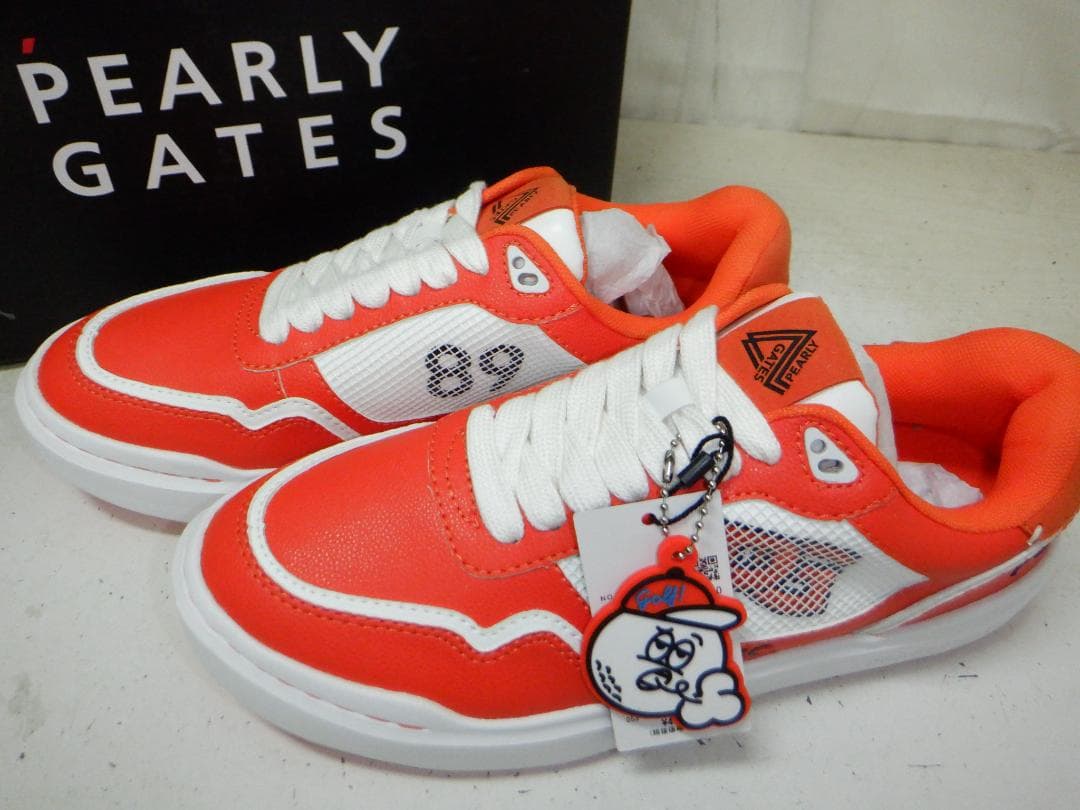 PEARLY GATES★パーリーゲイツ★ゴルフシューズ★24cm★オレンジ
