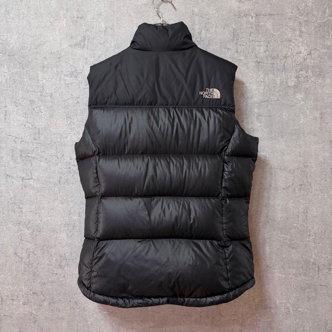 美品 ノースフェイス 700FP ヌプシダウンベスト 黒 レディース L 183