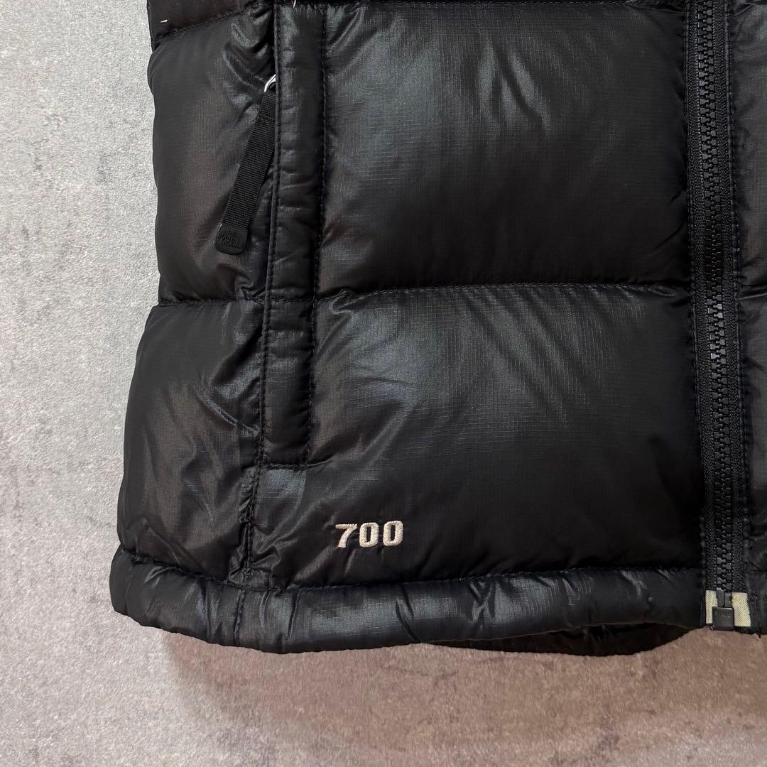 美品 ノースフェイス 700FP ヌプシダウンベスト 黒 レディース L 183