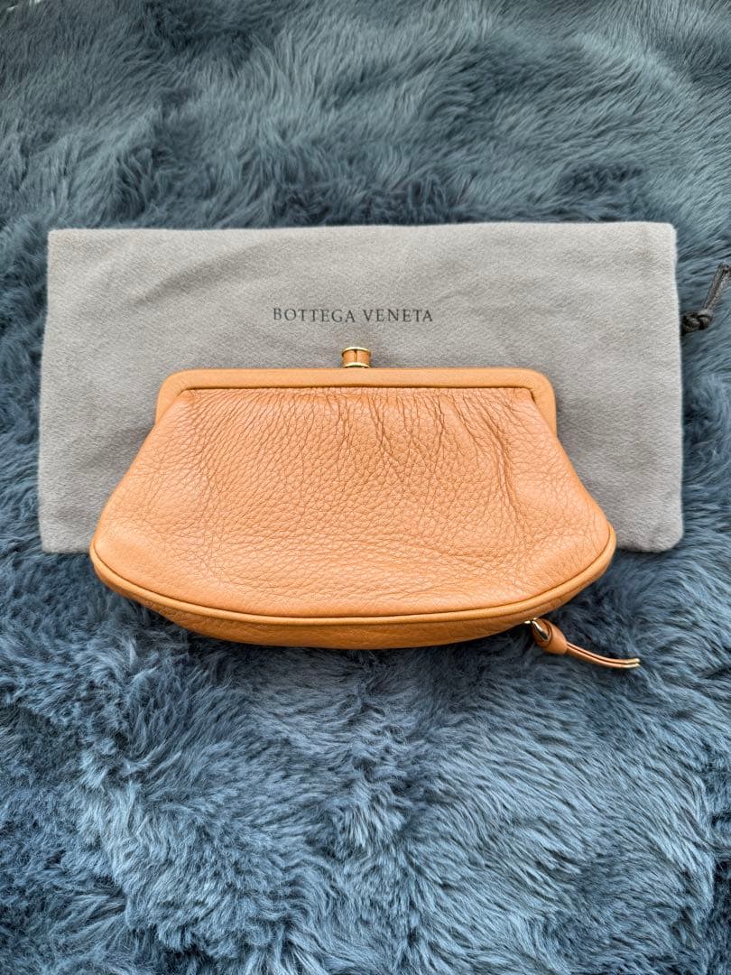Bottega Veneta キャメルレザーポーチ