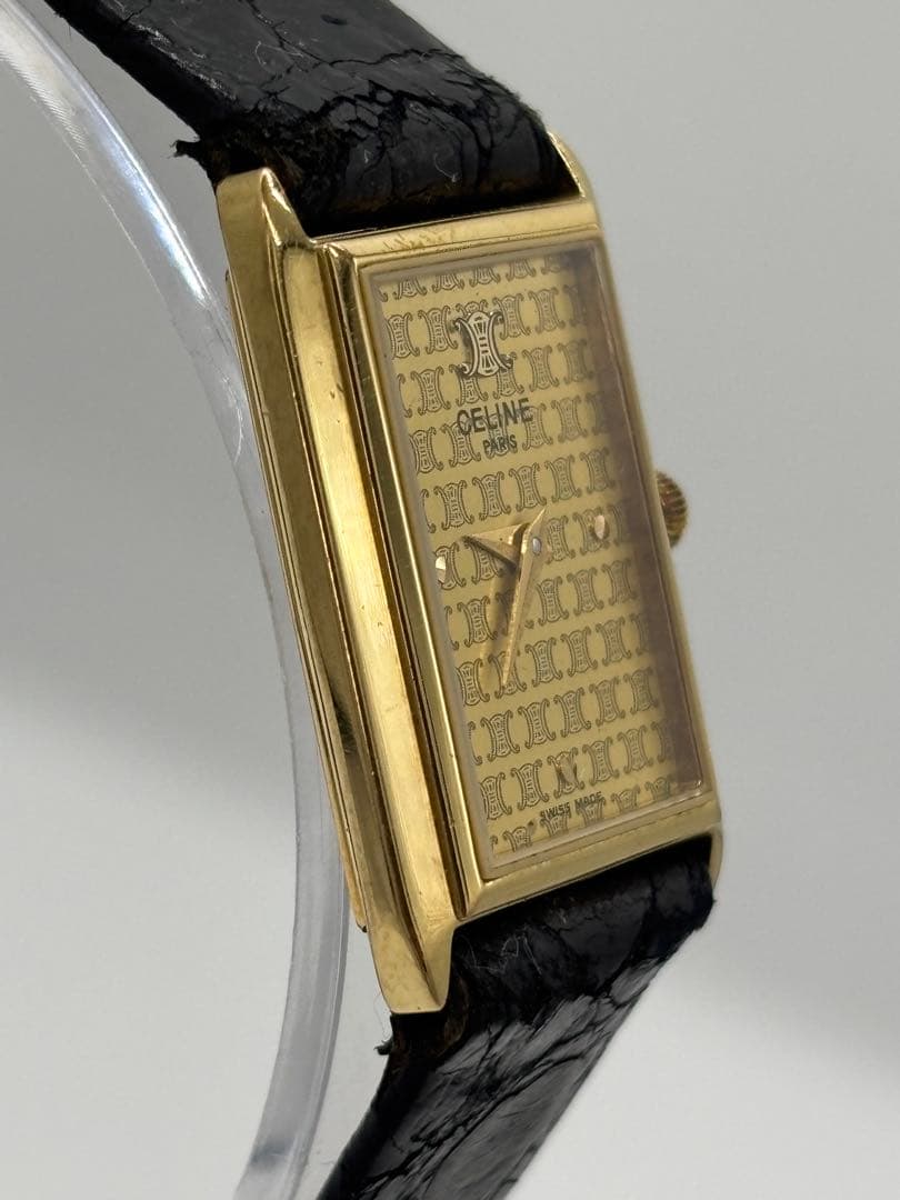 【美品】セリーヌ クォーツ【2610】純正ベルト【稼働品】レディースモデル