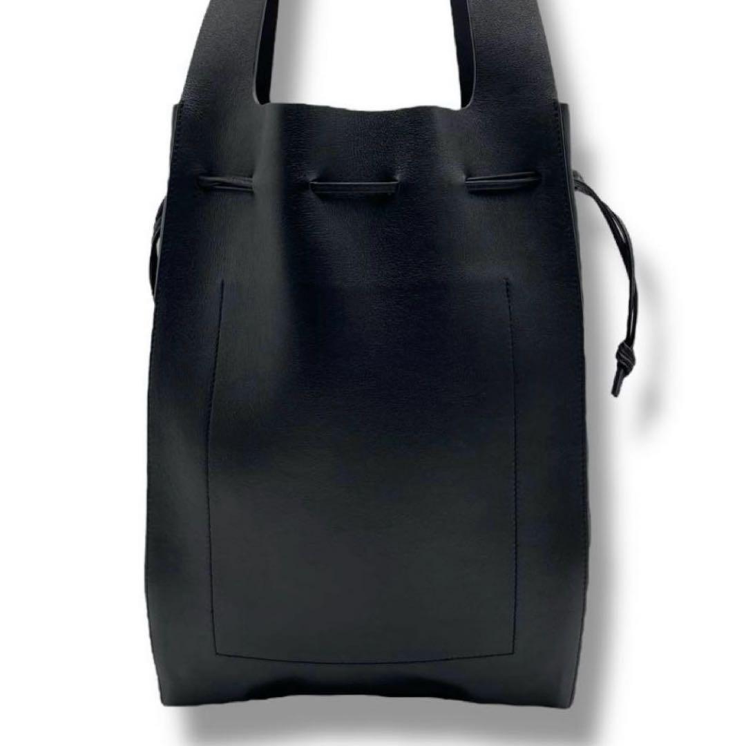 美品 Aeta アエタ レザー 巾着 トートバッグ レディース ブラック 人気