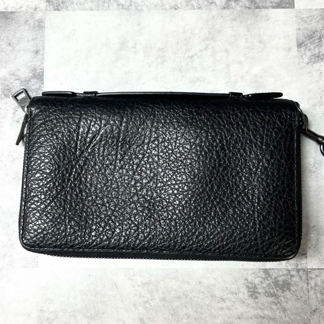 COACH✨大人気！！ダブルジップ トラベルオーガナイザー 高級シボ革 極美品