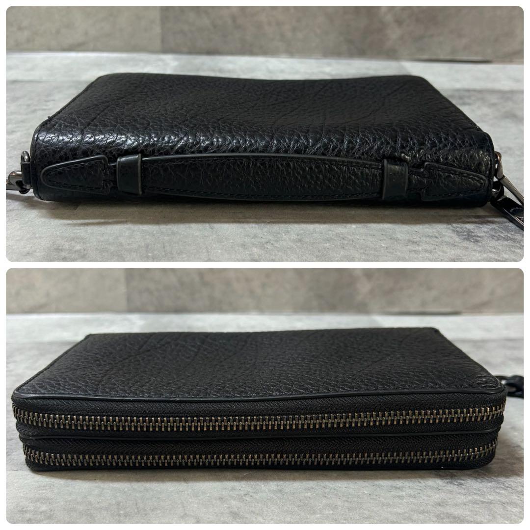 COACH✨大人気！！ダブルジップ トラベルオーガナイザー 高級シボ革 極美品