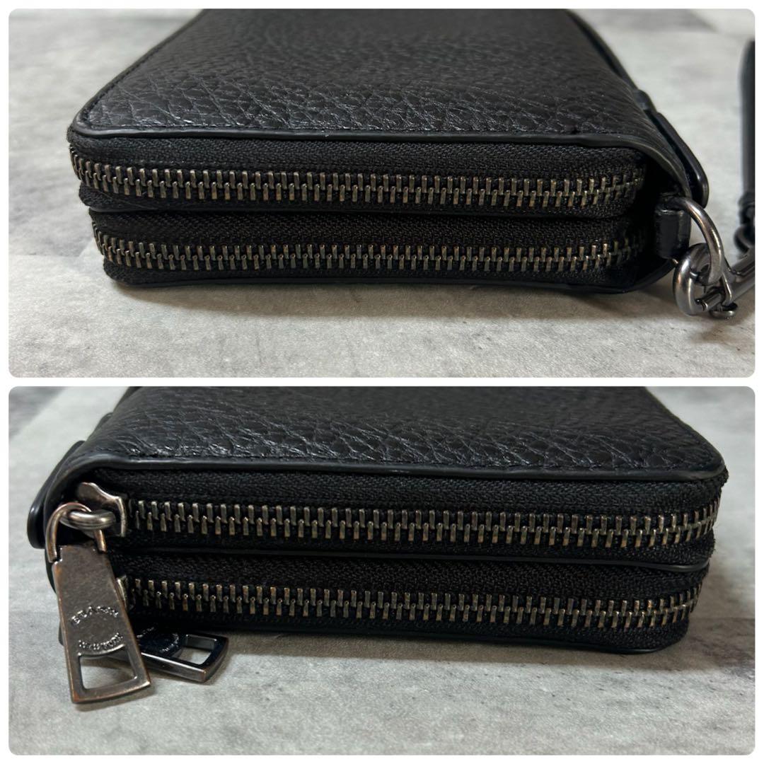 COACH✨大人気！！ダブルジップ トラベルオーガナイザー 高級シボ革 極美品