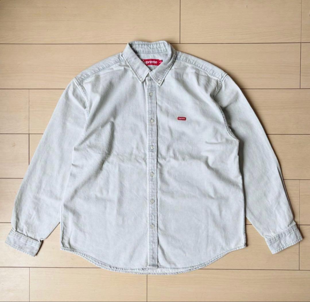 試着のみ25FW シュプリーム Supreme スモールボックスデニムシャツ M
