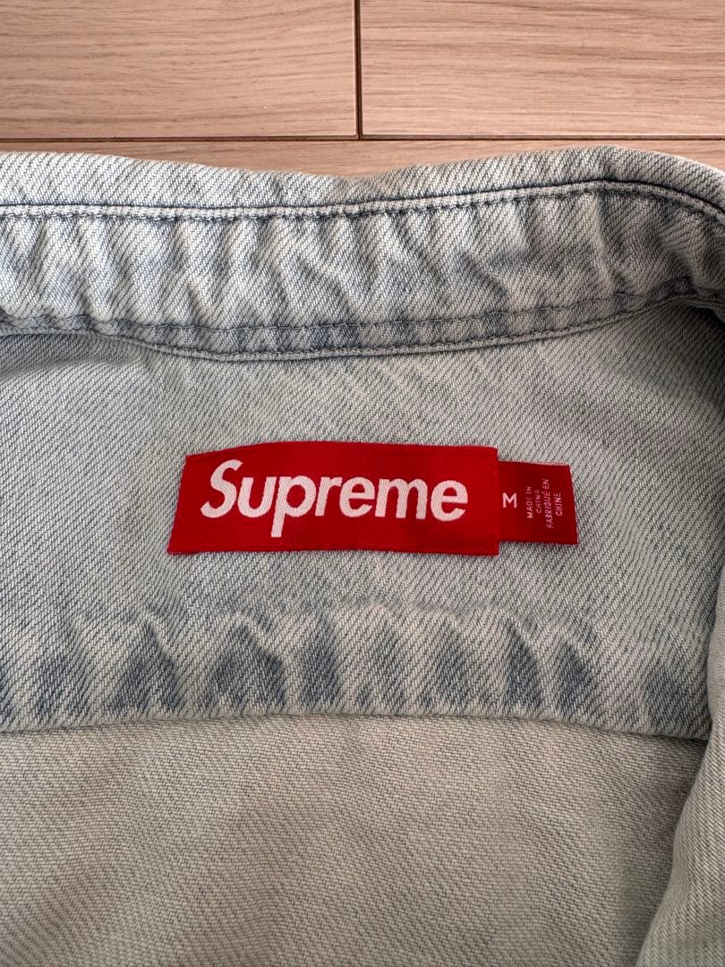 試着のみ25FW シュプリーム Supreme スモールボックスデニムシャツ M
