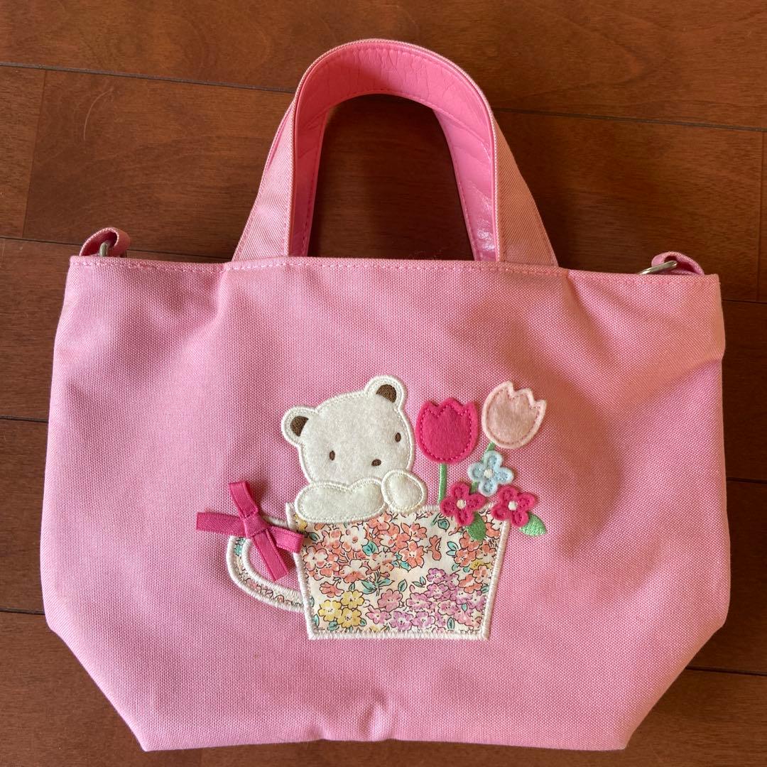 ファミリア　familiar ミニピンクデニムバッグ