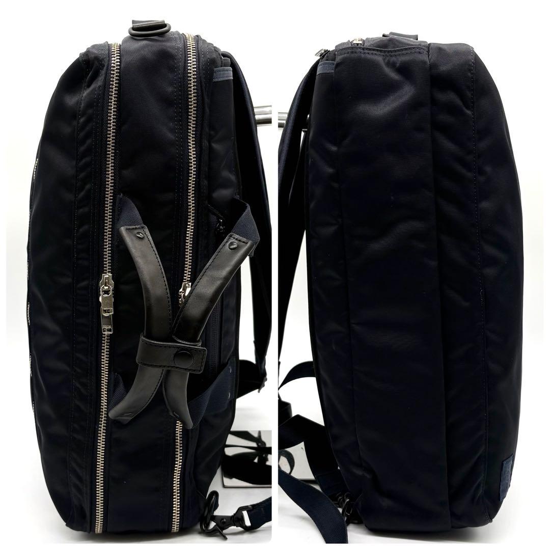 【極美品】ポーター リフト 3way ビジネスバッグ リュック A4可 ネイビー