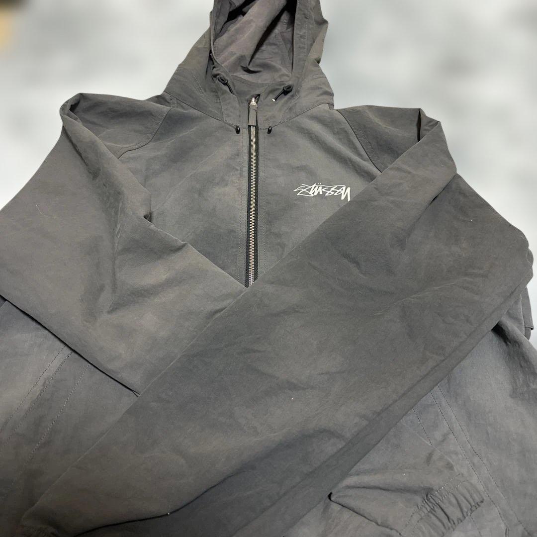 Stussy shell jacketブラック ナイロンジャケット L