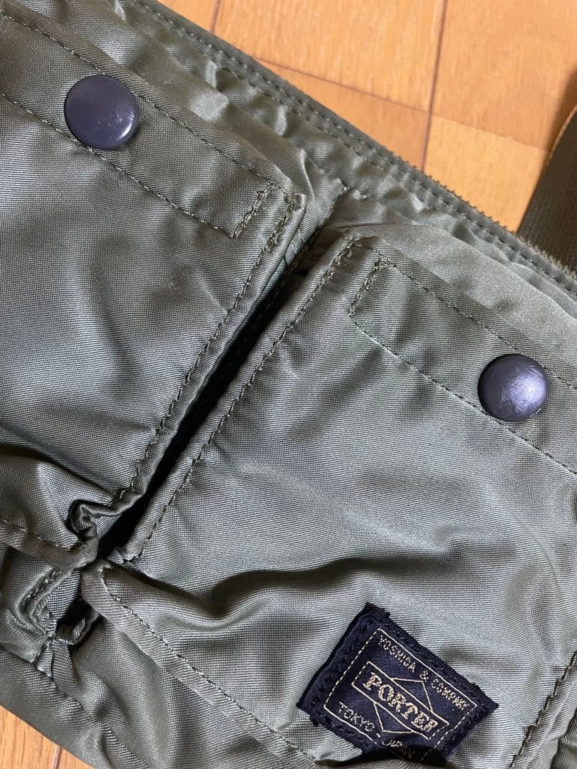 PORTER ボディバッグ セージグリーン　ナイロン製