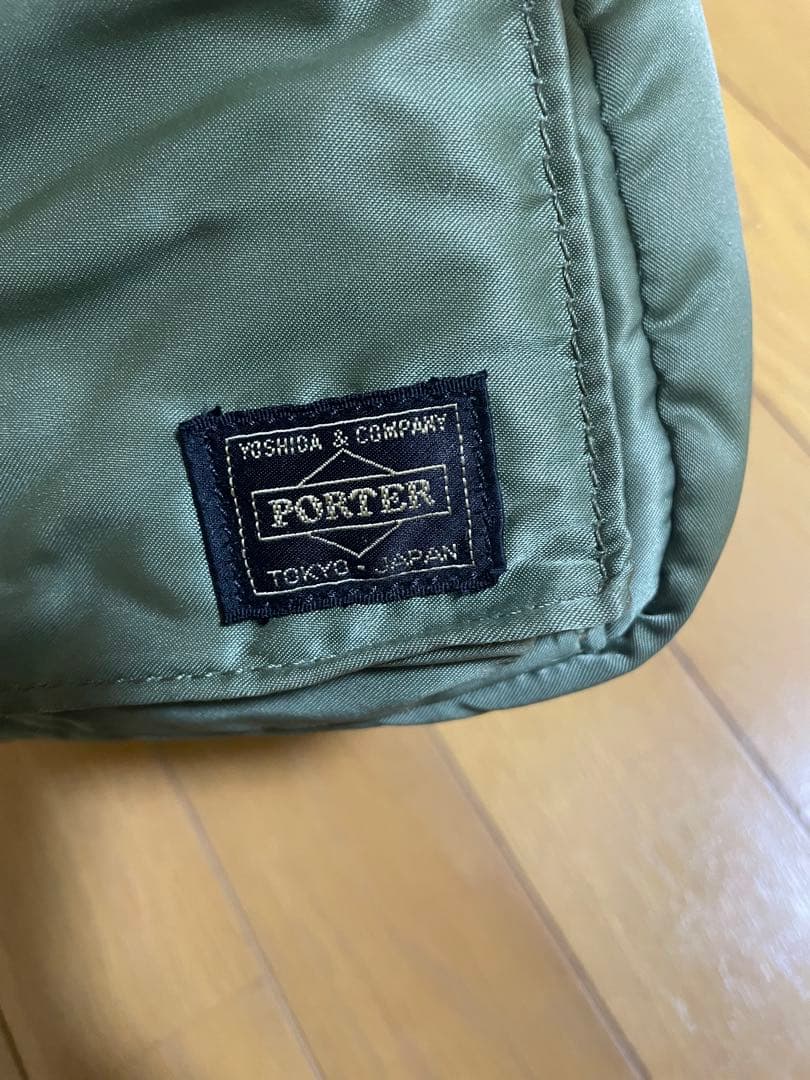 PORTER ボディバッグ セージグリーン　ナイロン製
