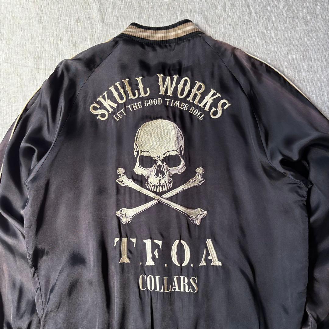 【グッドフェード】skullworks×COLLARS スカル スカジャン 刺繍