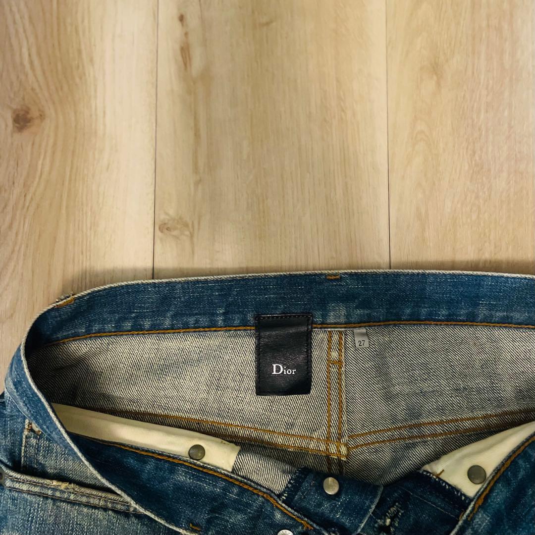 ディオールオム エディ期 06SS 爪痕加工デニムパンツ clawmark
