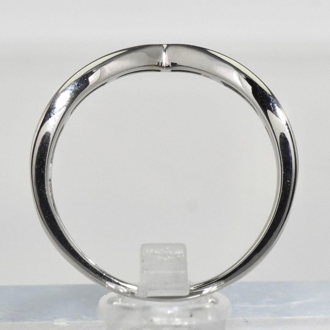 ダイヤ リング ブルー ダイヤモンド テーパー バゲット K18WG 指輪