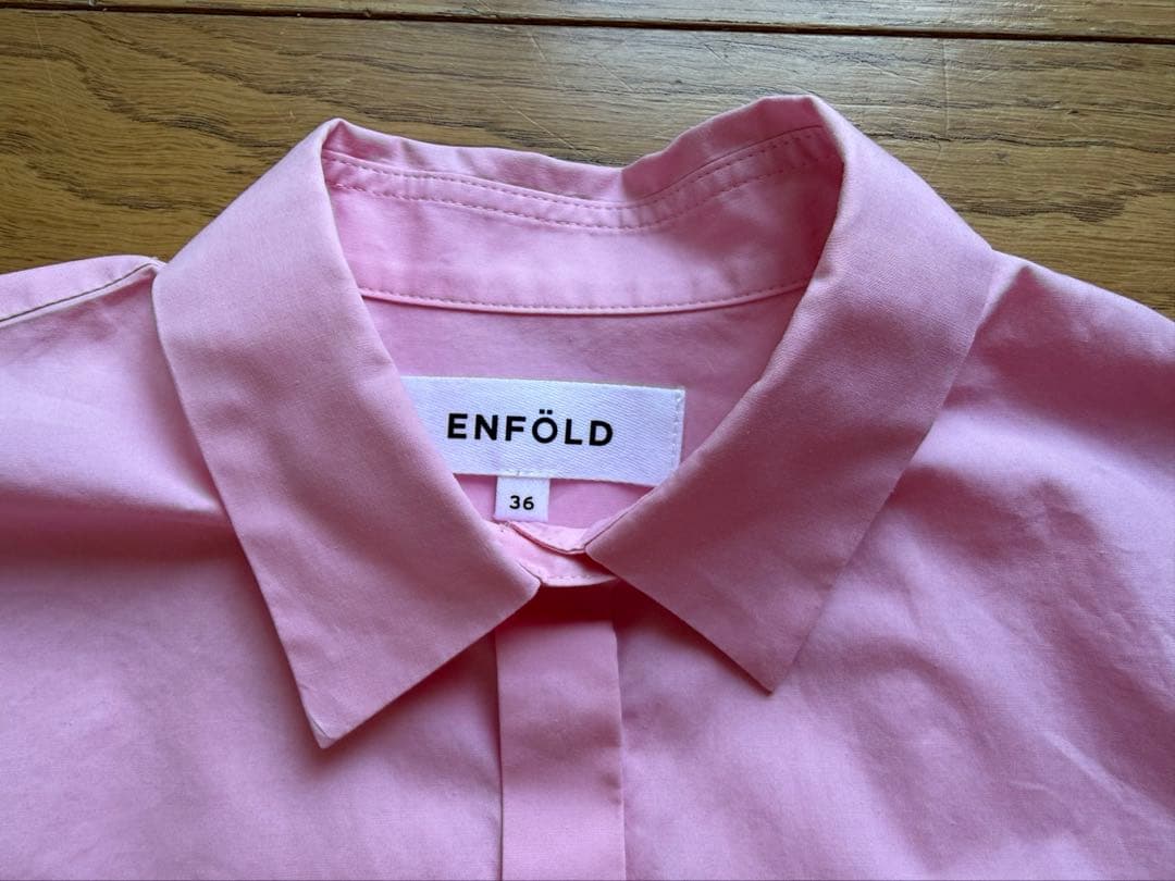 kkm さま専用 エンフォルド アシンメトリー シャツ 36 ピンク ゆったり