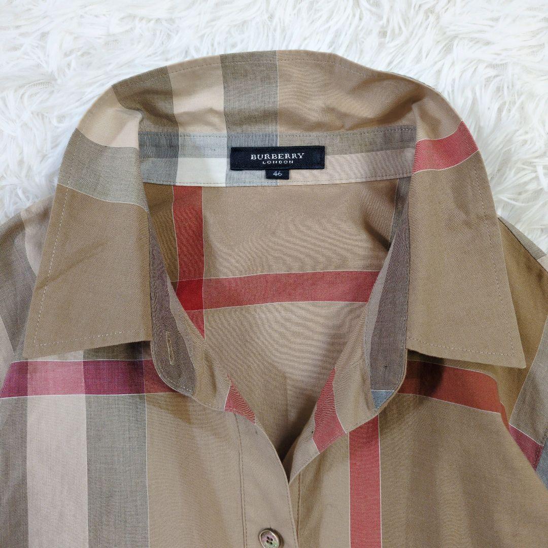 ✨美品✨ BURBERRY バーバリー Yシャツ ブラウス メガチェック 46