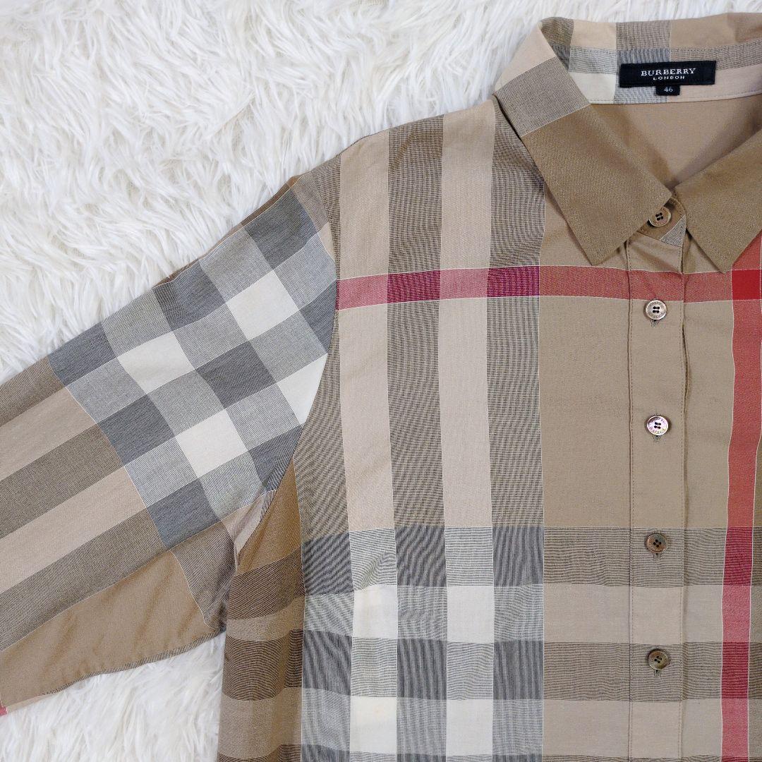 ✨美品✨ BURBERRY バーバリー Yシャツ ブラウス メガチェック 46