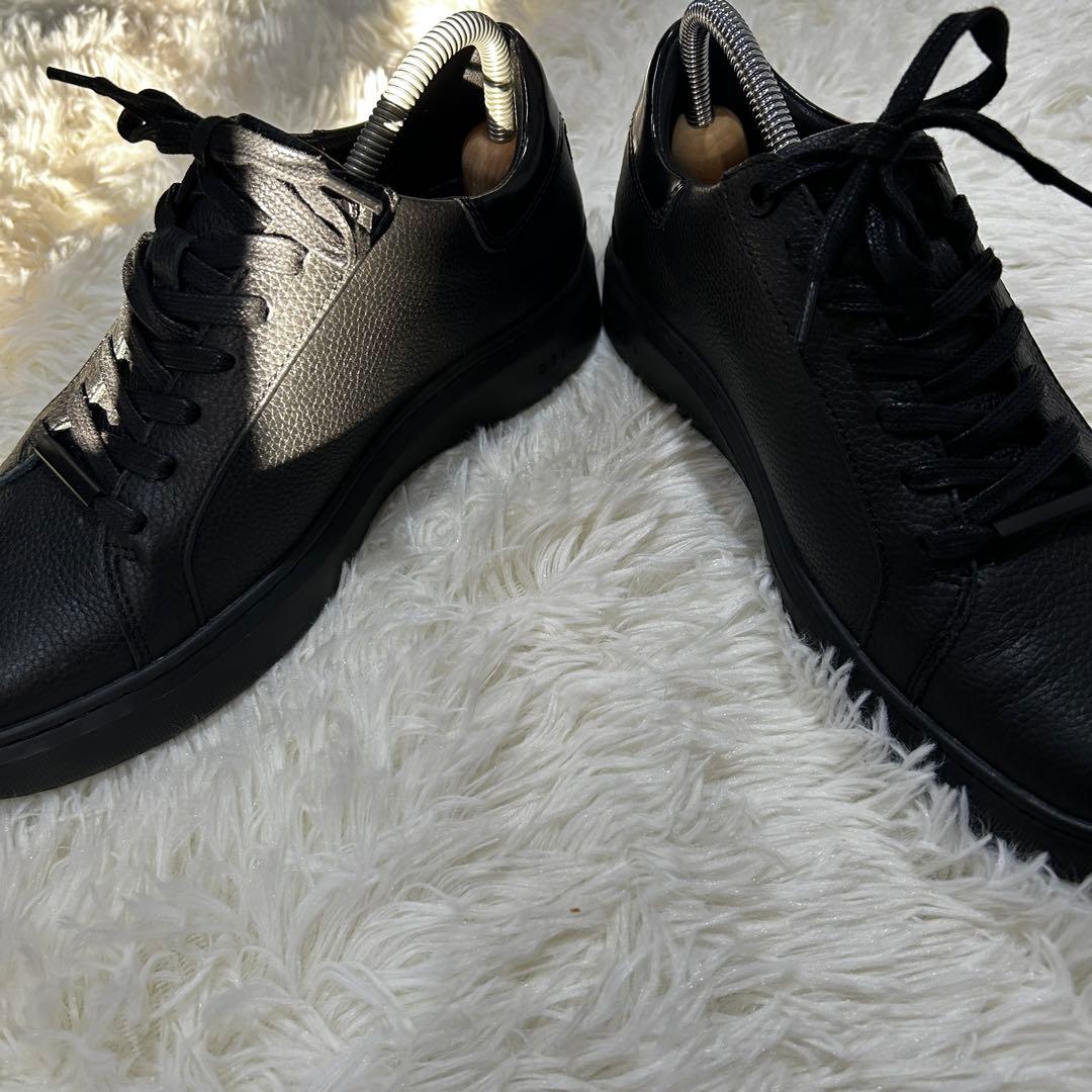 超美品✨ AOURE DEVICE1 シボ革 スニーカー希少 オールブラック